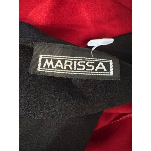 UNIQUE! VINTAGE MARISSA EMBELLISHED RUFFLED WAIST JUMPSUIT SZ S/M - Picture 5 of 6